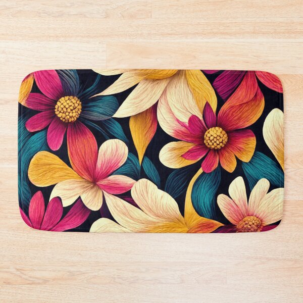 Item preview, Floral Colorful Vibrant Wallpaper designed and sold by thisisallahoax.