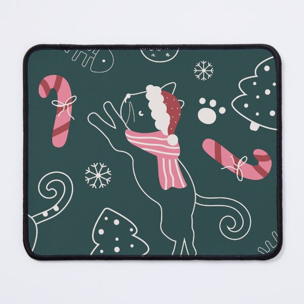 Item preview, Christmas Kitties Doodle Pattern designed and sold by HappyLifeCreate.
