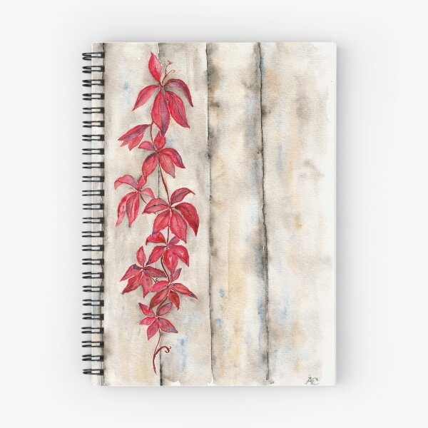 Aperçu de l'œuvre Vigne grimpante sur un mur en bois. Aquarelle. créée et vendue par Cacatuart.