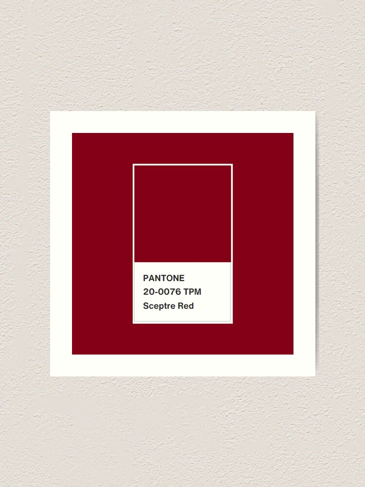 "Pantone Colour 200076 TPM Sceptre Red" Art Print for Sale by