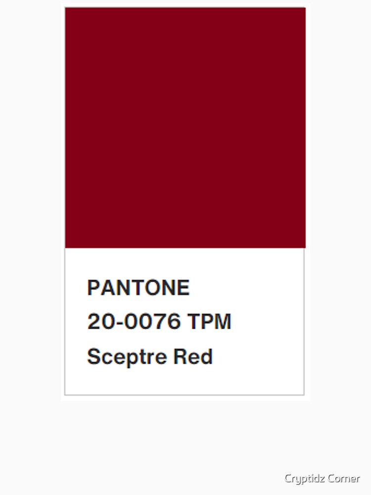 "Pantone Colour 200076 TPM Sceptre Red" Tshirt for Sale by