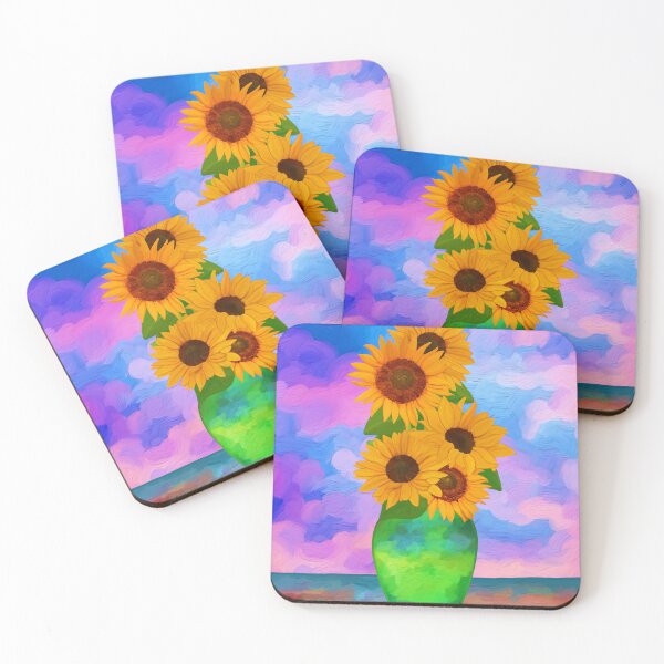 Item preview, Sunflowers with Pink Clouds (10) designed and sold by Lone Quixote.