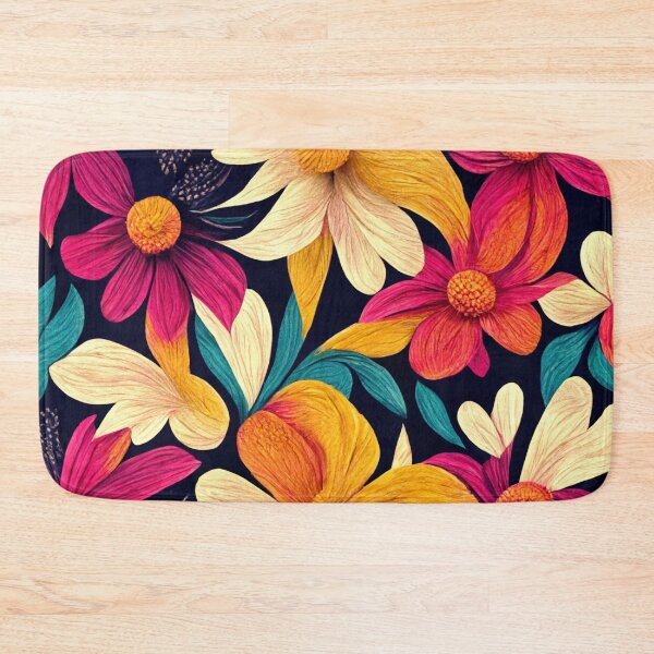 Item preview, Floral Colorful Vibrant Wallpaper designed and sold by thisisallahoax.