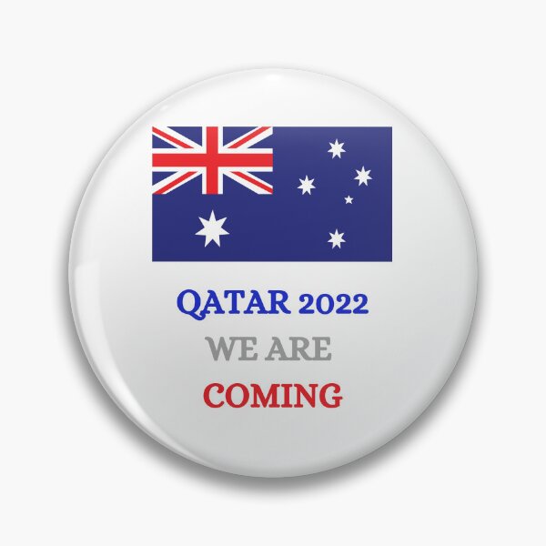 Artikelvorschau, Lustiges Australien 2022 Zitat Katar, wir kommen Aufkleber. entworfen und verkauft von Lachkarstore.