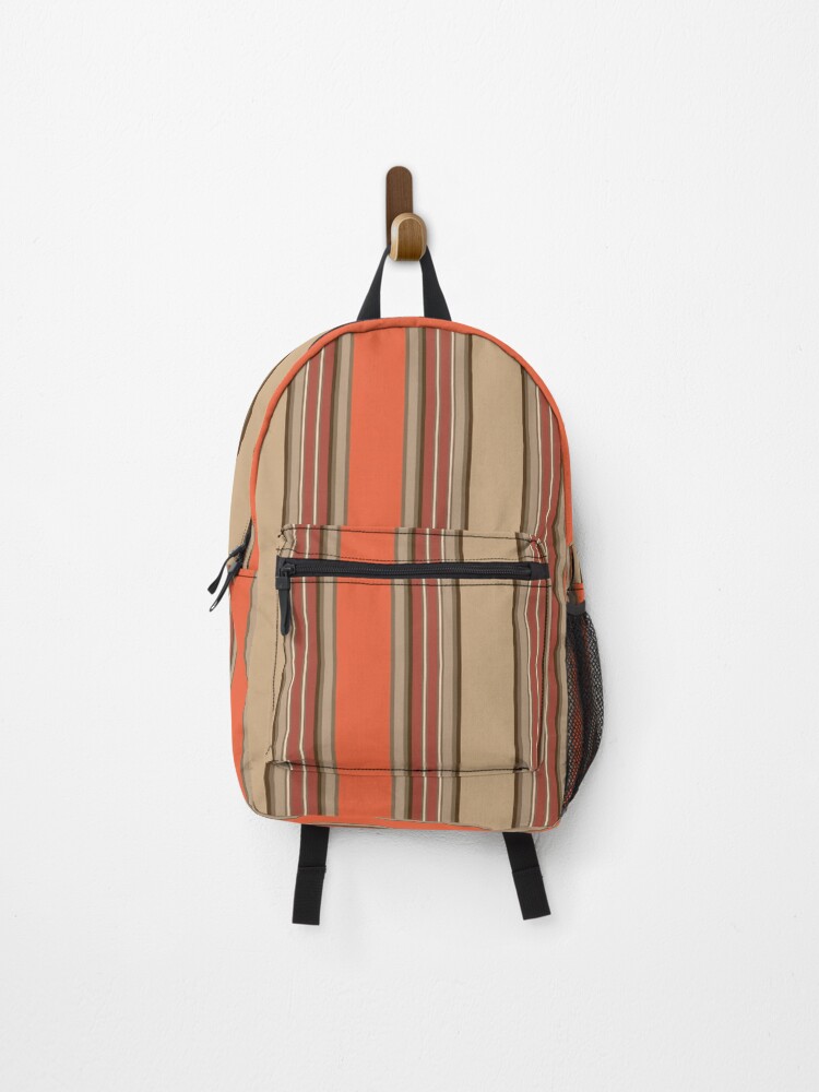 Thumbnail 1 of 3, Backpack, Retro Colors Stripes Pattern designed and sold by MakeitMelo.