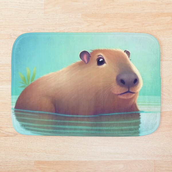 Artikelvorschau, Netter Capybara, der das Wasser genießt entworfen und verkauft von CapybaraCentral.
