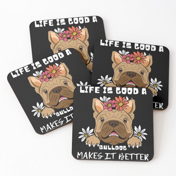 Item preview, life is good a bulldog makes it better designed and sold by Nicet-shirt1.