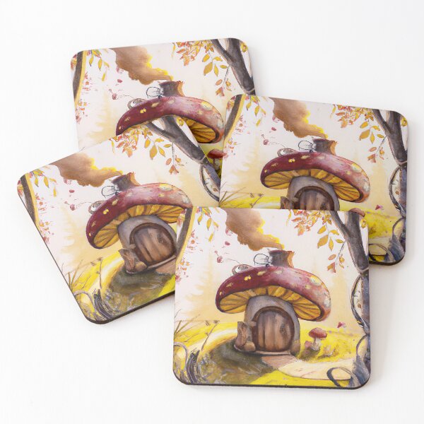Item preview, Cute Mushroom Cottage in the Autumn Woods designed and sold by DreamyEscapism.