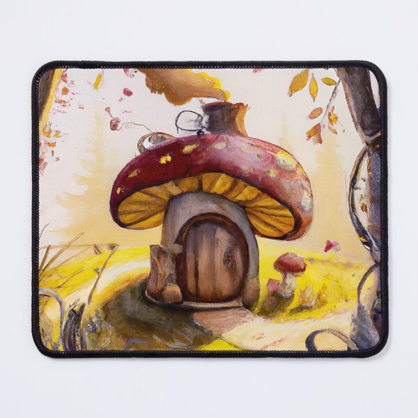 Item preview, Cute Mushroom Cottage in the Autumn Woods designed and sold by DreamyEscapism.
