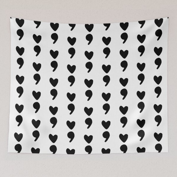 Item preview, semicolon heart (black) designed and sold by mystudiocreate.