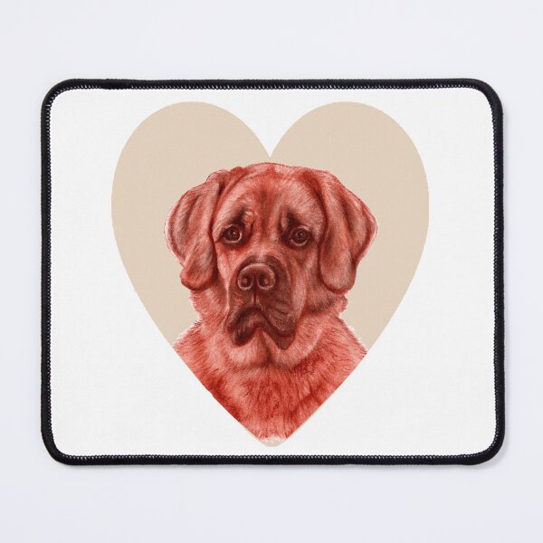 Item preview, Big ginger dog on heart background designed and sold by SylvieG18.