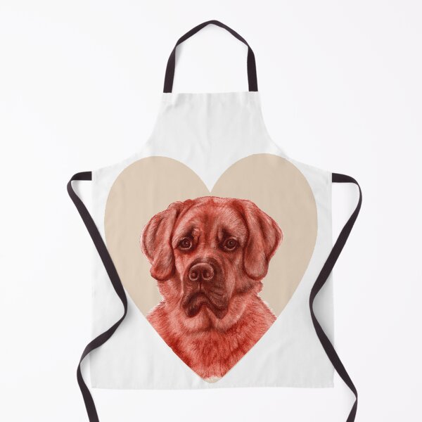 Item preview, Big ginger dog on heart background designed and sold by SylvieG18.