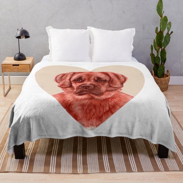 Item preview, Big ginger dog on heart background designed and sold by SylvieG18.