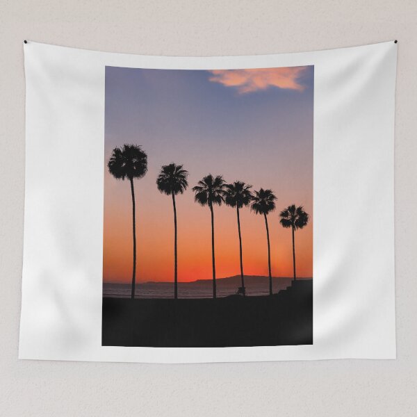 Item preview, Huntington Beach, California, Ocean Palm Tree Sunset designed and sold by newburyboutique.