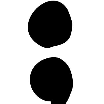 Artwork thumbnail, semicolon (black) by mystudiocreate