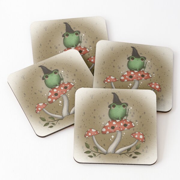Item preview, Frog Wizard and Magic Toadstool designed and sold by WisteriaMoth.