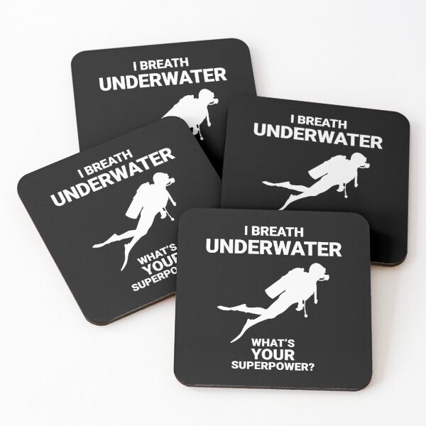 Item preview, I breath underwater - What's your superpower? - Scuba Diving - White designed and sold by Gifts and more.