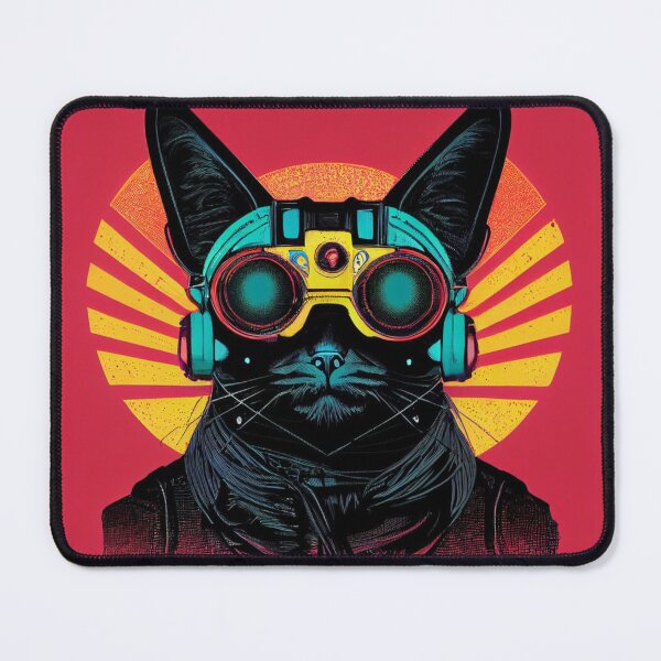 Item preview, Cyberpunk Cat with VR Headset designed and sold by Fitainment.