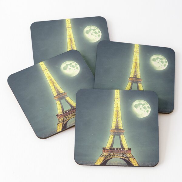 Item preview, Eiffel tower and the moon designed and sold by StellarAIdesign.