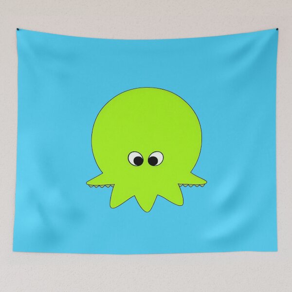 Item preview, Yellow cartoonish round octopus I designed and sold by BrachiaST.