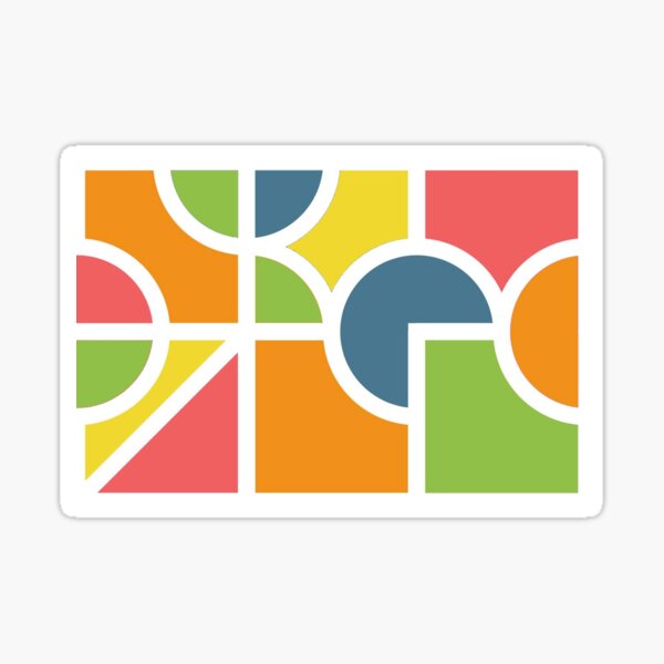 Like a Bauhaus in Shades of Bright Sticker