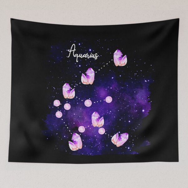 Item preview, Aquarius Constellation made up of Amethyst Crystals - Birthstones and Star Signs  designed and sold by Annalee Beer.