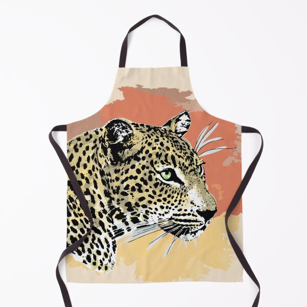 Item preview, Leopard Portrait Watercolor Artwork on Color Splash for Leopard Fans designed and sold by Scotch Macaskill.