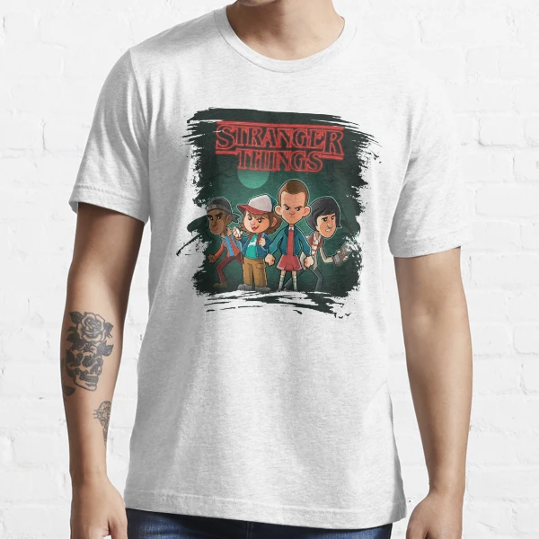 Netflix Mens Stranger Things Logo Shirt - Joyce Byers, Jim Hopper, Mike  Wheeler & Eleven Tee Stranger Things T-Shirt : : Fashion