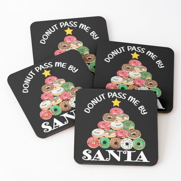 Item preview, DONUT PASS ME BY SANTA FUNNY CUTE CHRISTMAS TREE designed and sold by FlutteringWings.