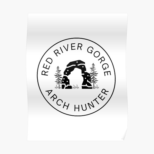 "Red River Arch Hunter on White Block" Poster for Sale by