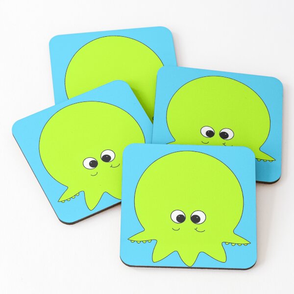 Item preview, Yellow cartoonish round octopus VI designed and sold by BrachiaST.