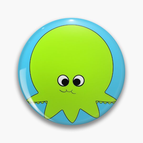 Item preview, Yellow cartoonish round octopus sad face I designed and sold by BrachiaST.