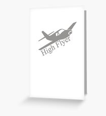 High Flyer Airplane Aviation Lover Greeting Card