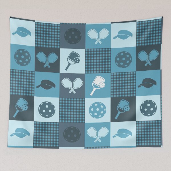 Item preview, Pickleball Patchwork Pattern designed and sold by Lyssarien.