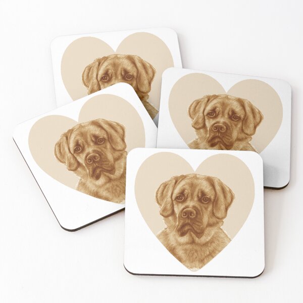Item preview, Large red dog on a heart background - brown colorized version designed and sold by SylvieG18.
