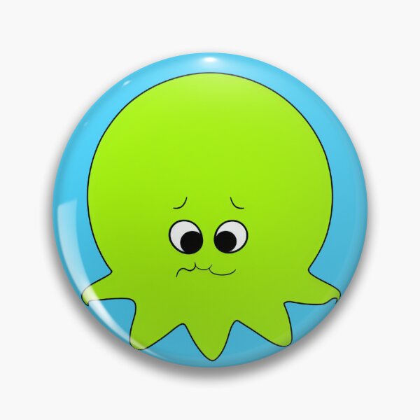Item preview, Yellow cartoonish round octopus sad face II designed and sold by BrachiaST.
