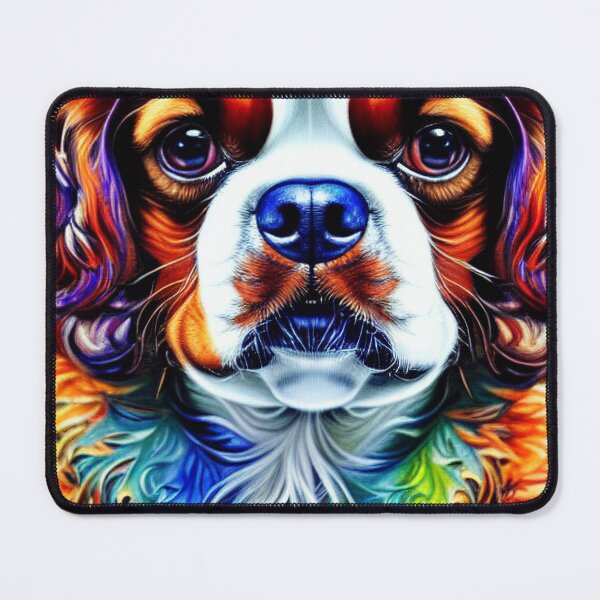 Item preview, Tribal King Charles Spaniel Dog Art 1 designed and sold by DiatomDesigns.