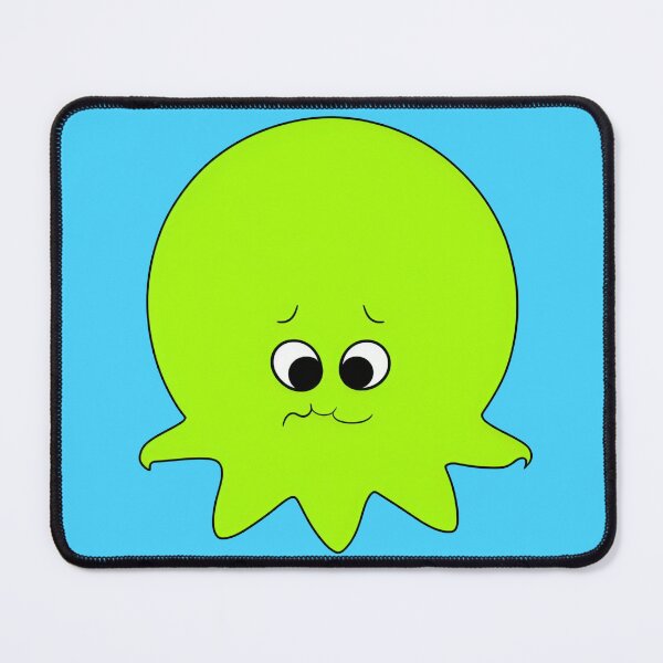 Item preview, Yellow cartoonish round octopus sad face II designed and sold by BrachiaST.