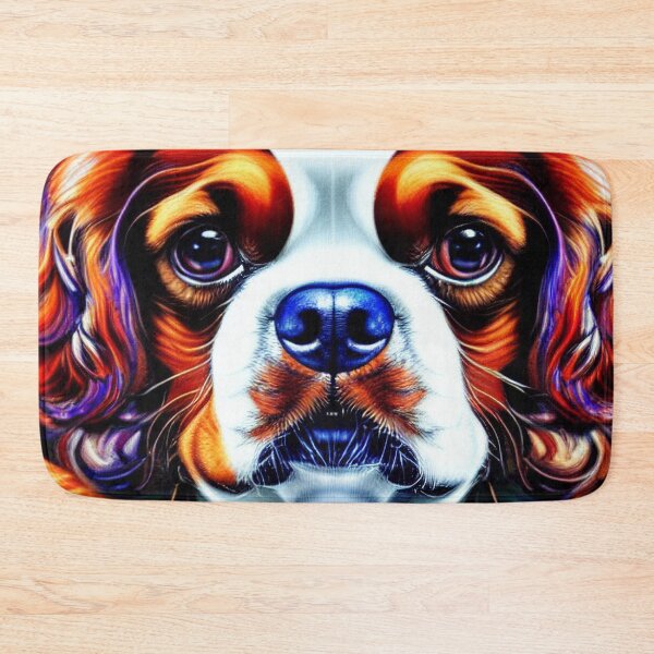 Item preview, Tribal King Charles Spaniel Dog Art 1 designed and sold by DiatomDesigns.