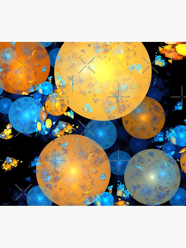 "Orange Ocean Orbs" Sticker by KimSyOk Redbubble
