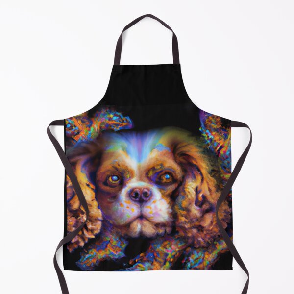 Item preview, Tribal King Charles Spaniel Dog Art 2 designed and sold by DiatomDesigns.