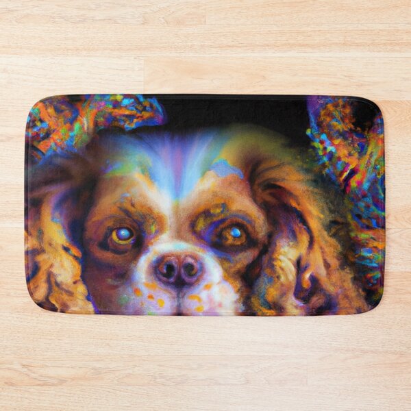 Item preview, Tribal King Charles Spaniel Dog Art 2 designed and sold by DiatomDesigns.