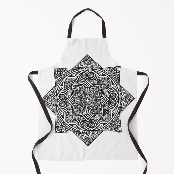 Item preview, Tribal black and white mandala designed and sold by DomaDoma.