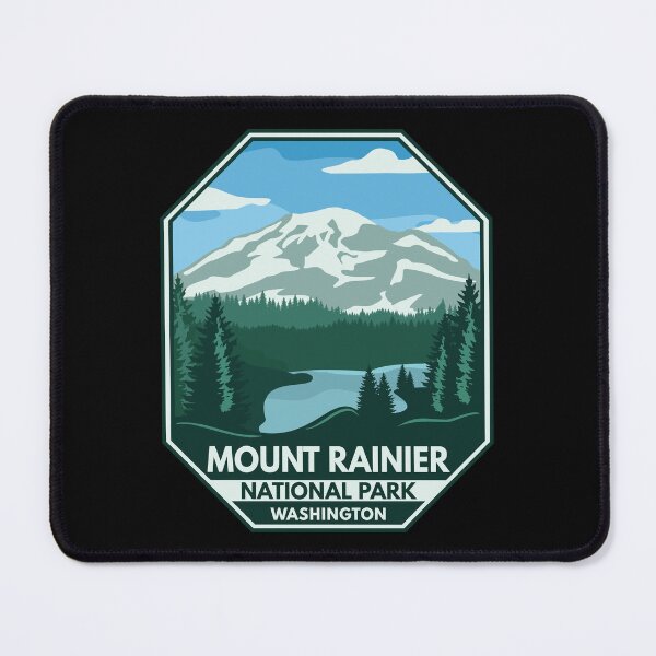 Item preview, Mount Rainier National Park Minimal Retro Emblem designed and sold by KrisSidDesigns.