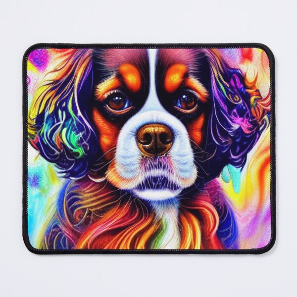 Item preview, Tribal King Charles Spaniel Dog Art 3 designed and sold by DiatomDesigns.