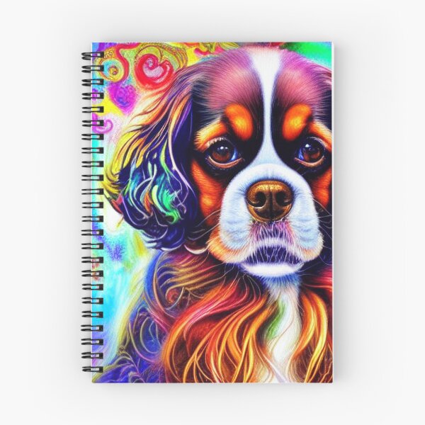 Item preview, Tribal King Charles Spaniel Dog Art 3 designed and sold by DiatomDesigns.