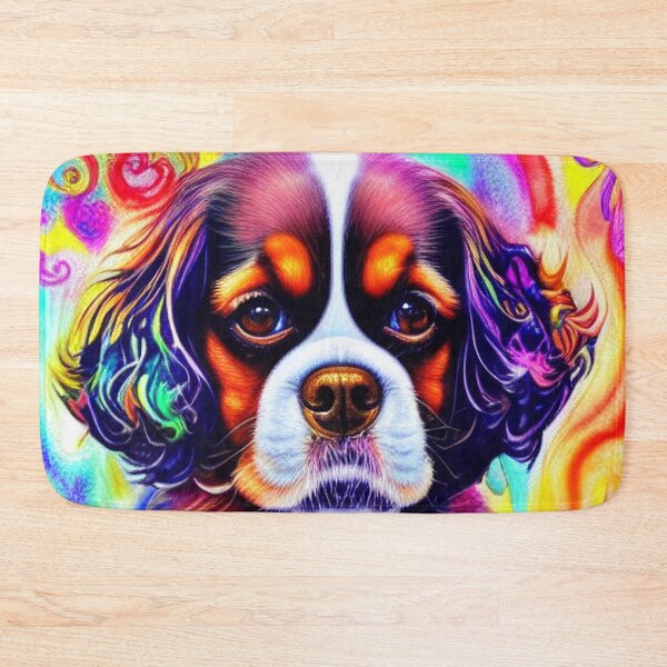 Item preview, Tribal King Charles Spaniel Dog Art 3 designed and sold by DiatomDesigns.