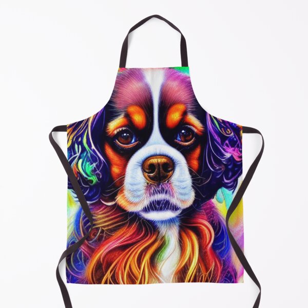 Item preview, Tribal King Charles Spaniel Dog Art 3 designed and sold by DiatomDesigns.