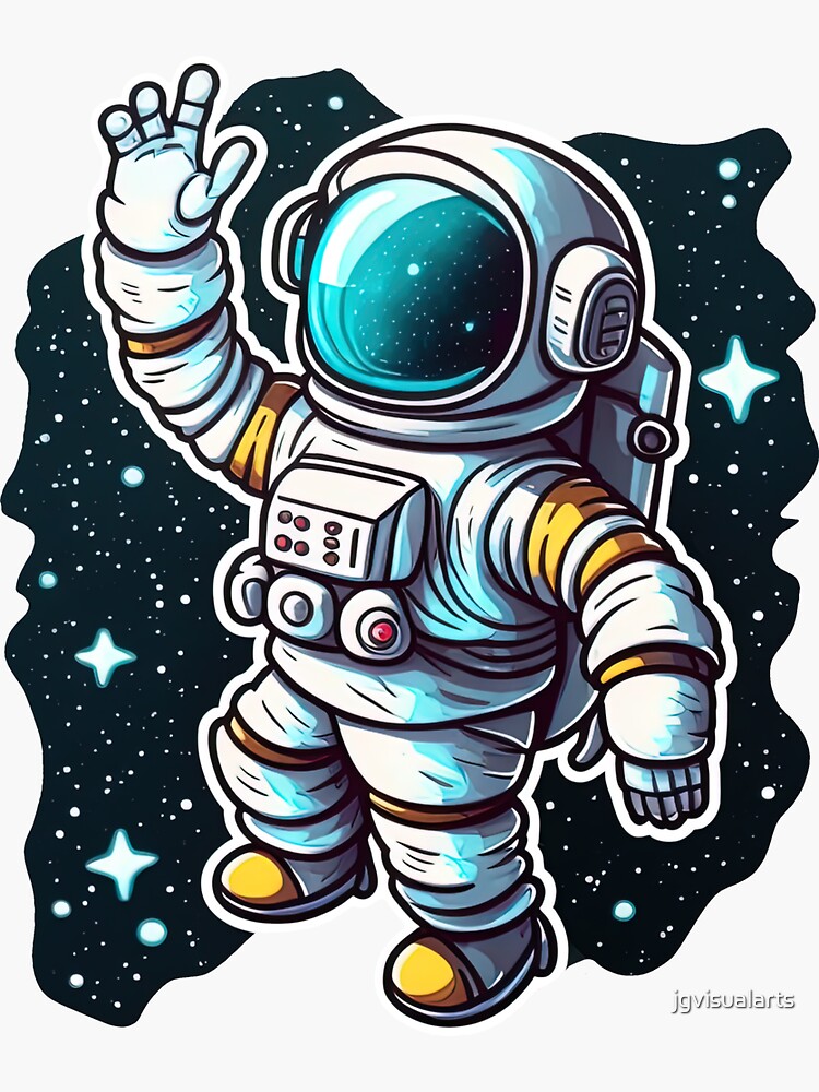 Sci-Fi Space Man Astronaut Space Walk Vinyl Sticker