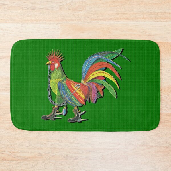 Artikelvorschau, Punky Rooster Basic on Grass Green Threads entworfen und verkauft von AJLeibengeist.